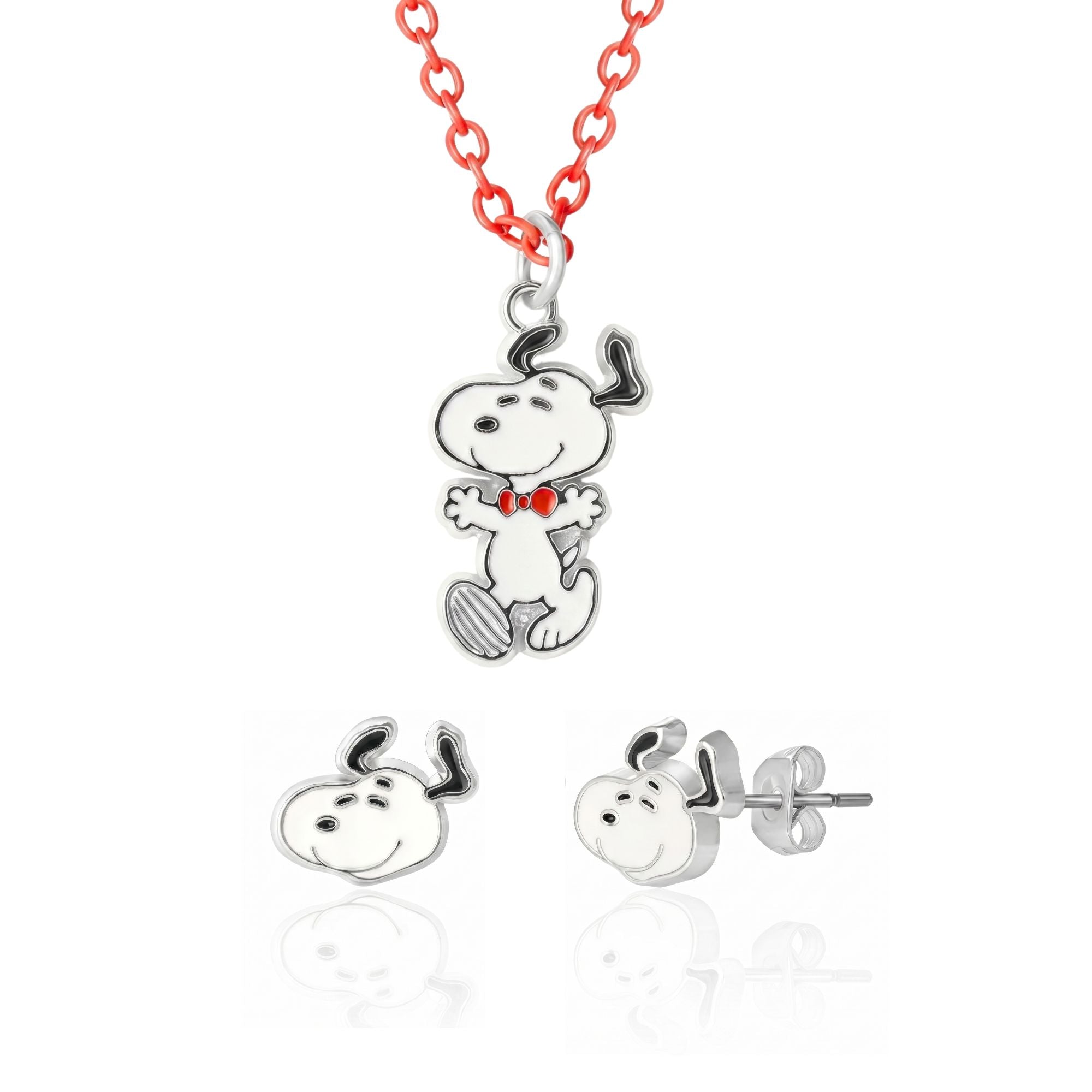 Set Collana e Orecchini Snoopy in Brass - Peanuts