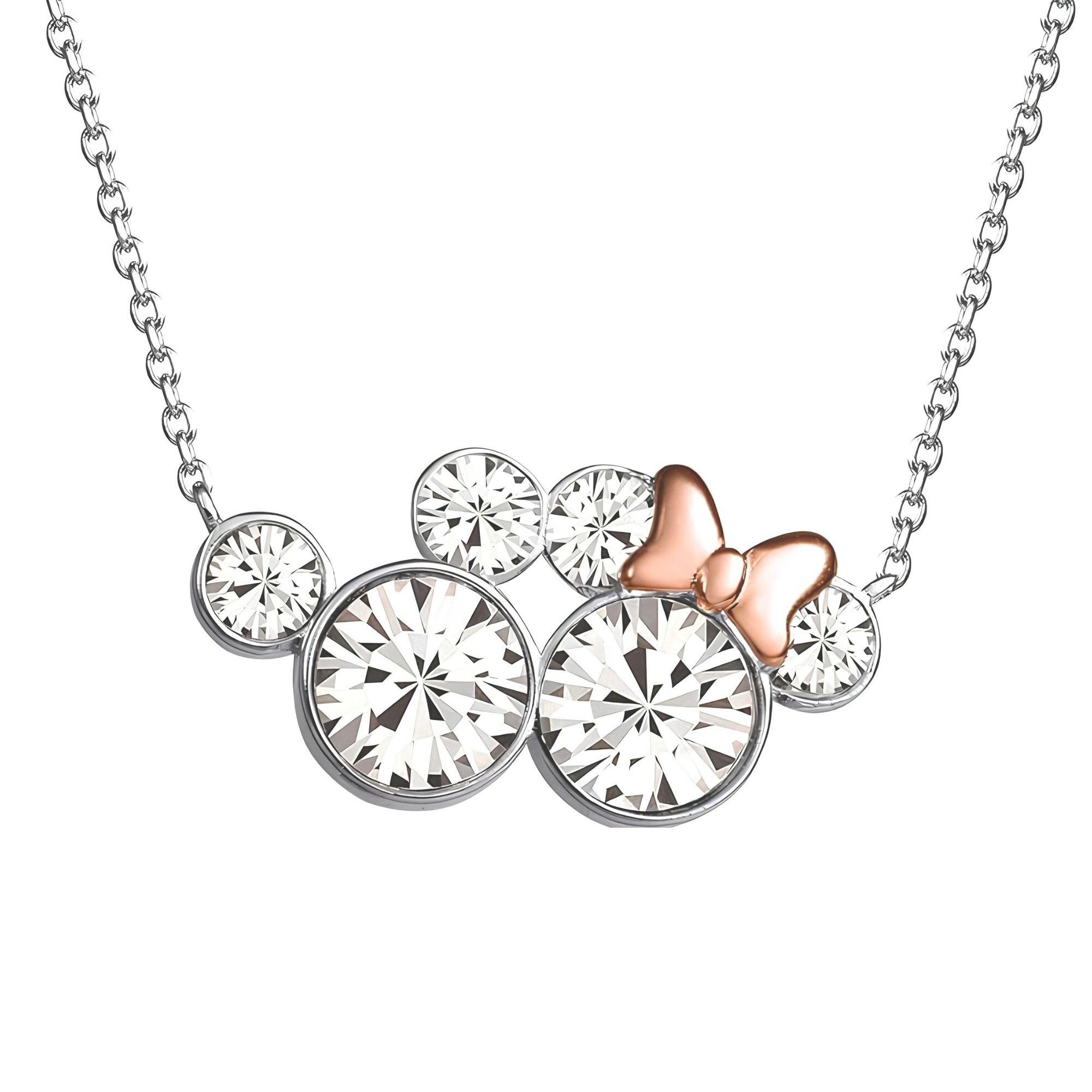Collana Topolino e Minnie con Cristalli - Disney