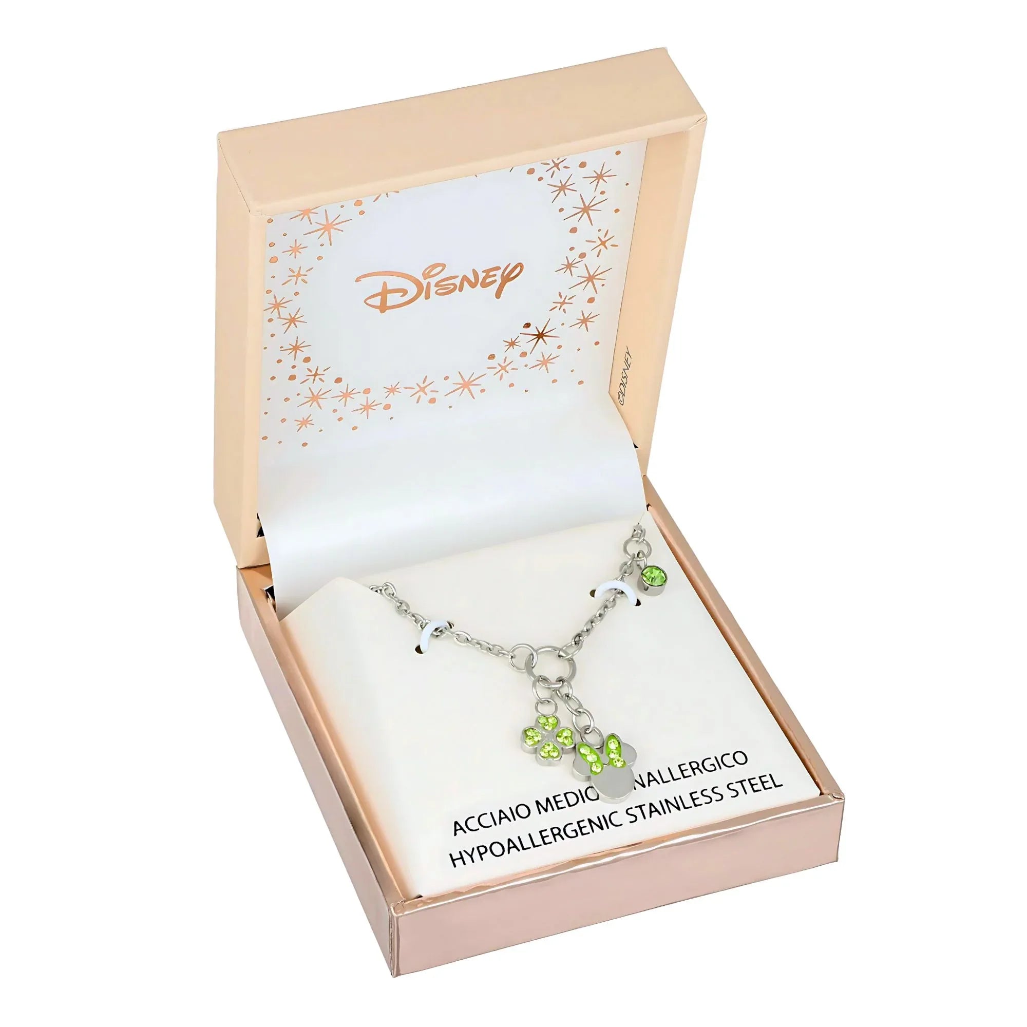Collana Minnie con Quadrifoglio - Argento, Verde - VitaMea