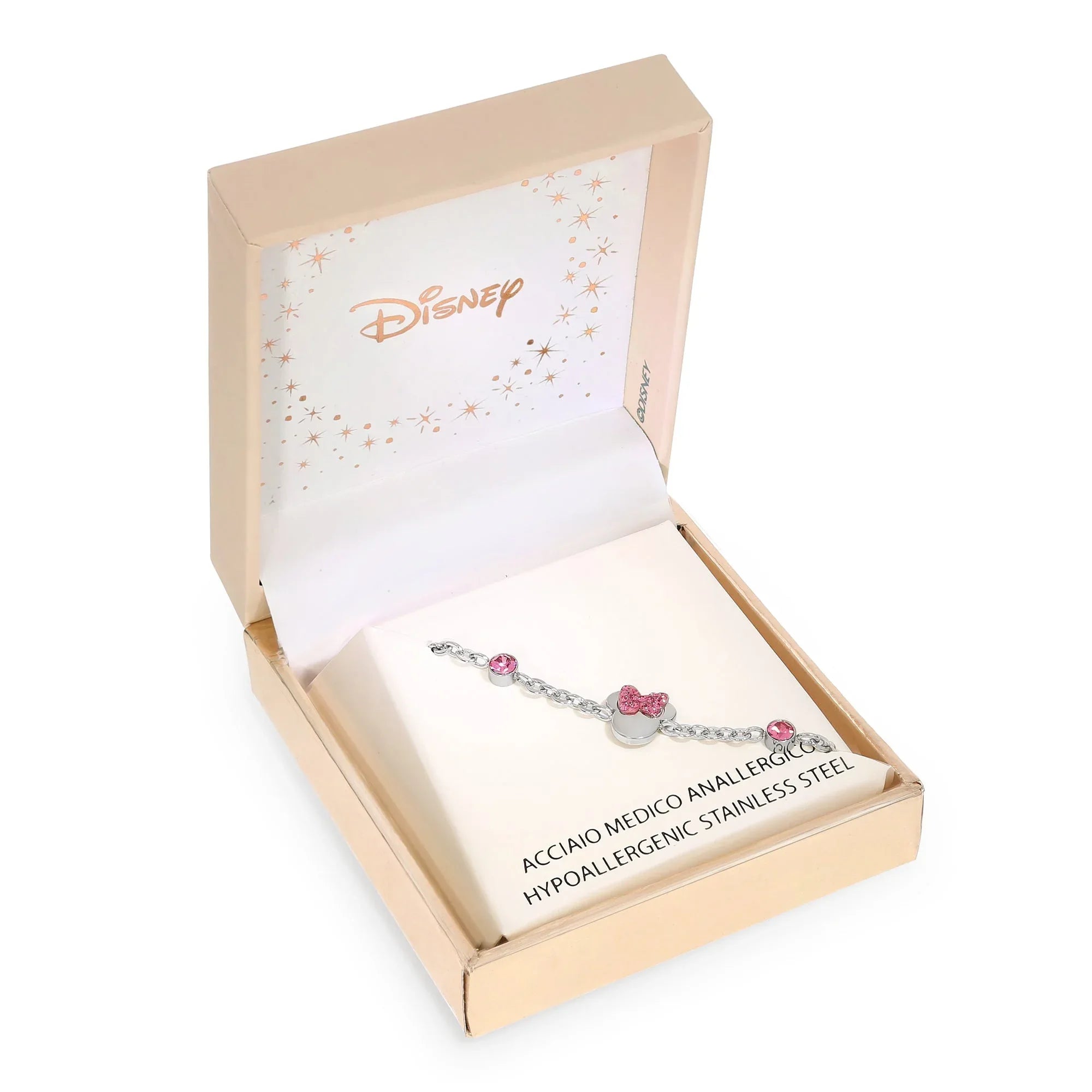 Bracciale Minnie con Fiocco - Argento, Nero, Rosa - VitaMea