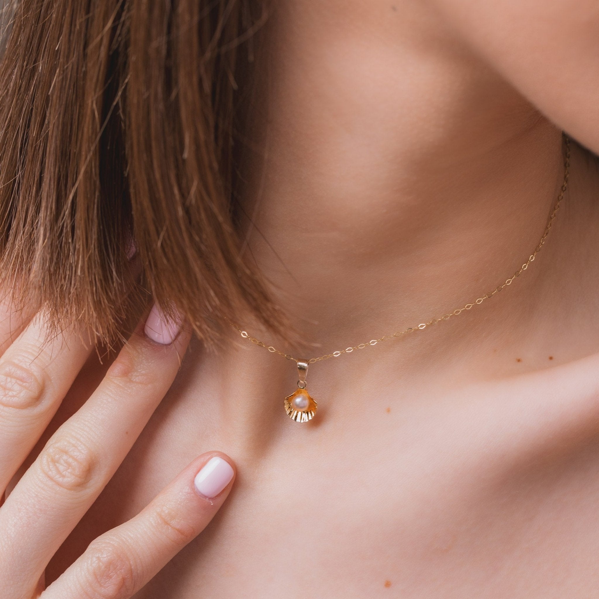 Collana Conchiglia con Perla - VitaMea - CG00006MPL - O - CS - Collana -