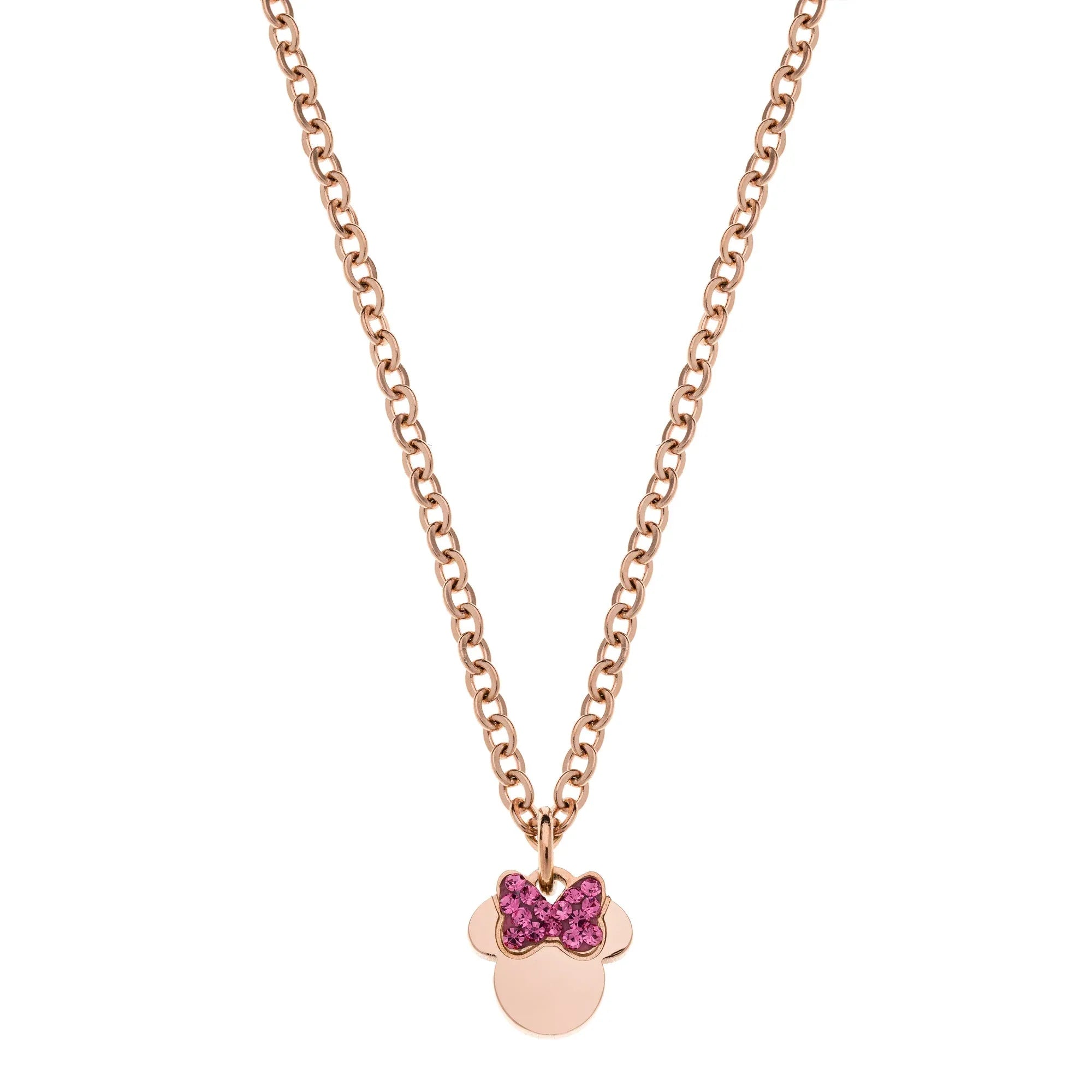 Collana Minnie con Fiocco Rosa - Oro Rosato - VitaMea