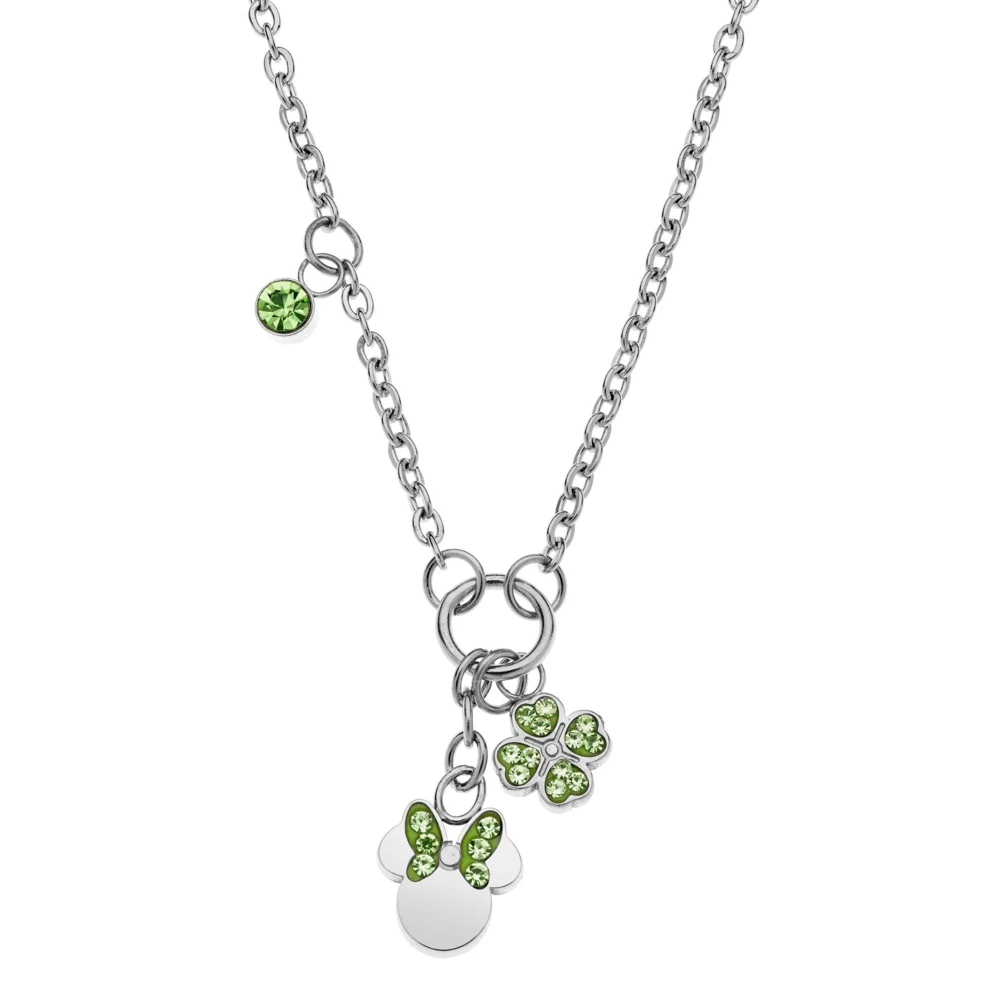 Collana Minnie con Quadrifoglio - Argento, Verde - VitaMea