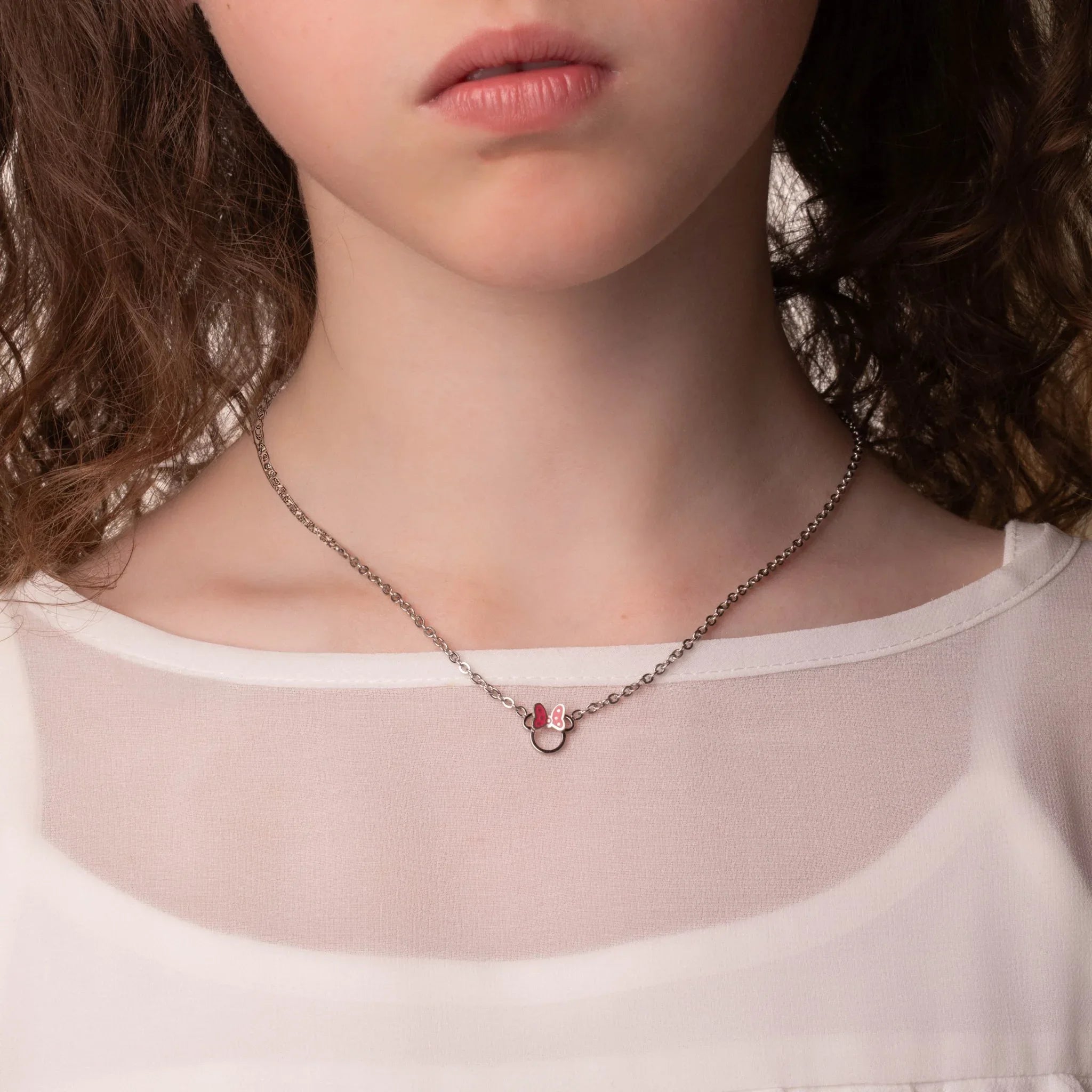 Collana Minnie Mouse - Smalto Rosso - VitaMea