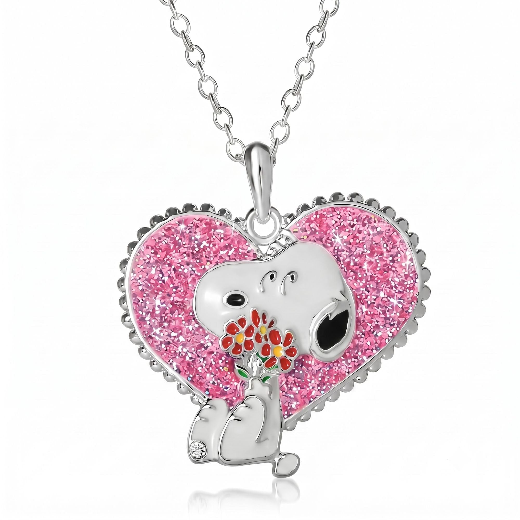 Collana Snoopy Cuore Glitter - Peanuts - VitaMea - CF01662SRWL-Q.CS - Collana -