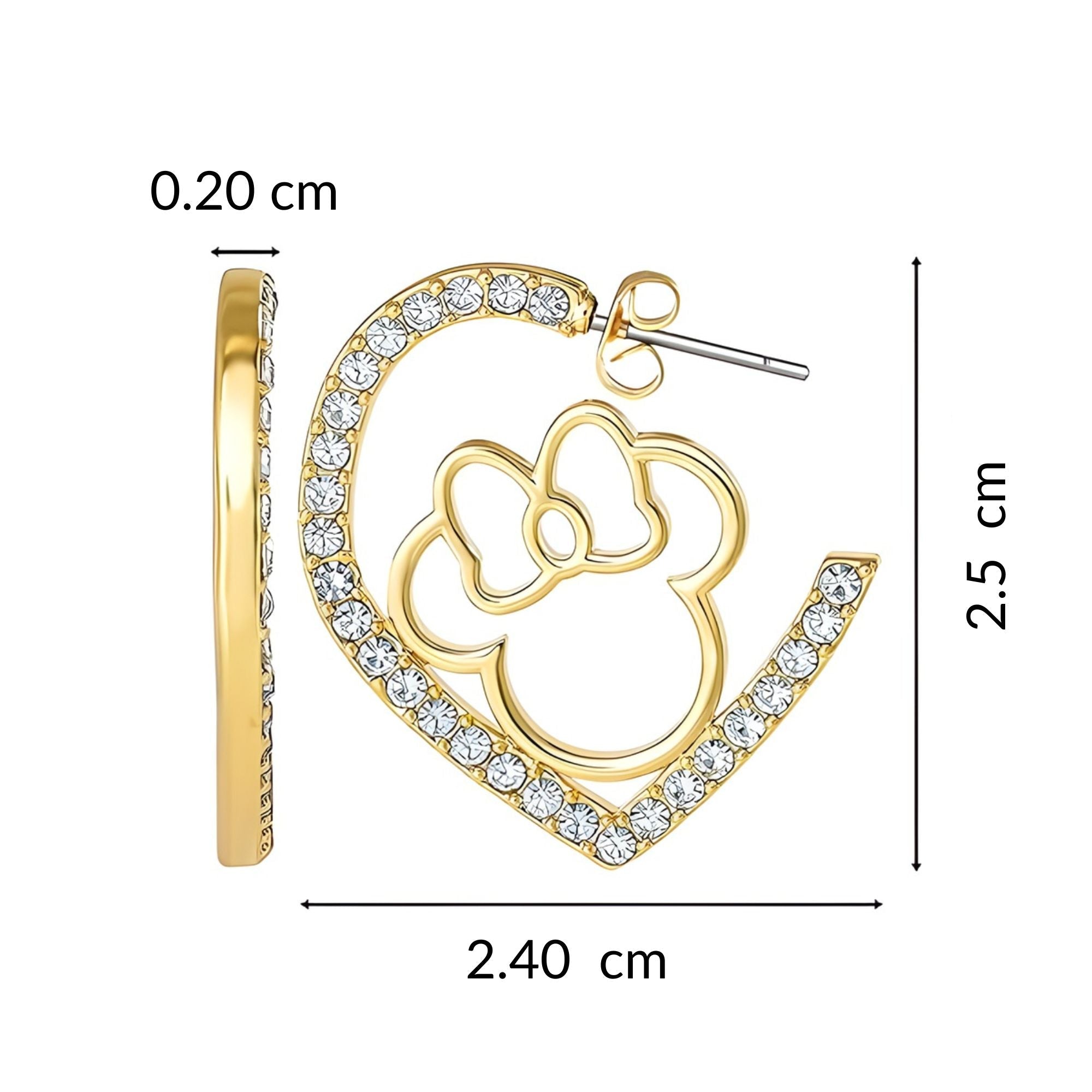 Orecchini a Cerchio Cuore Minnie Mouse - Disney - VitaMea - EF01521YRWL.CS - Orecchini -