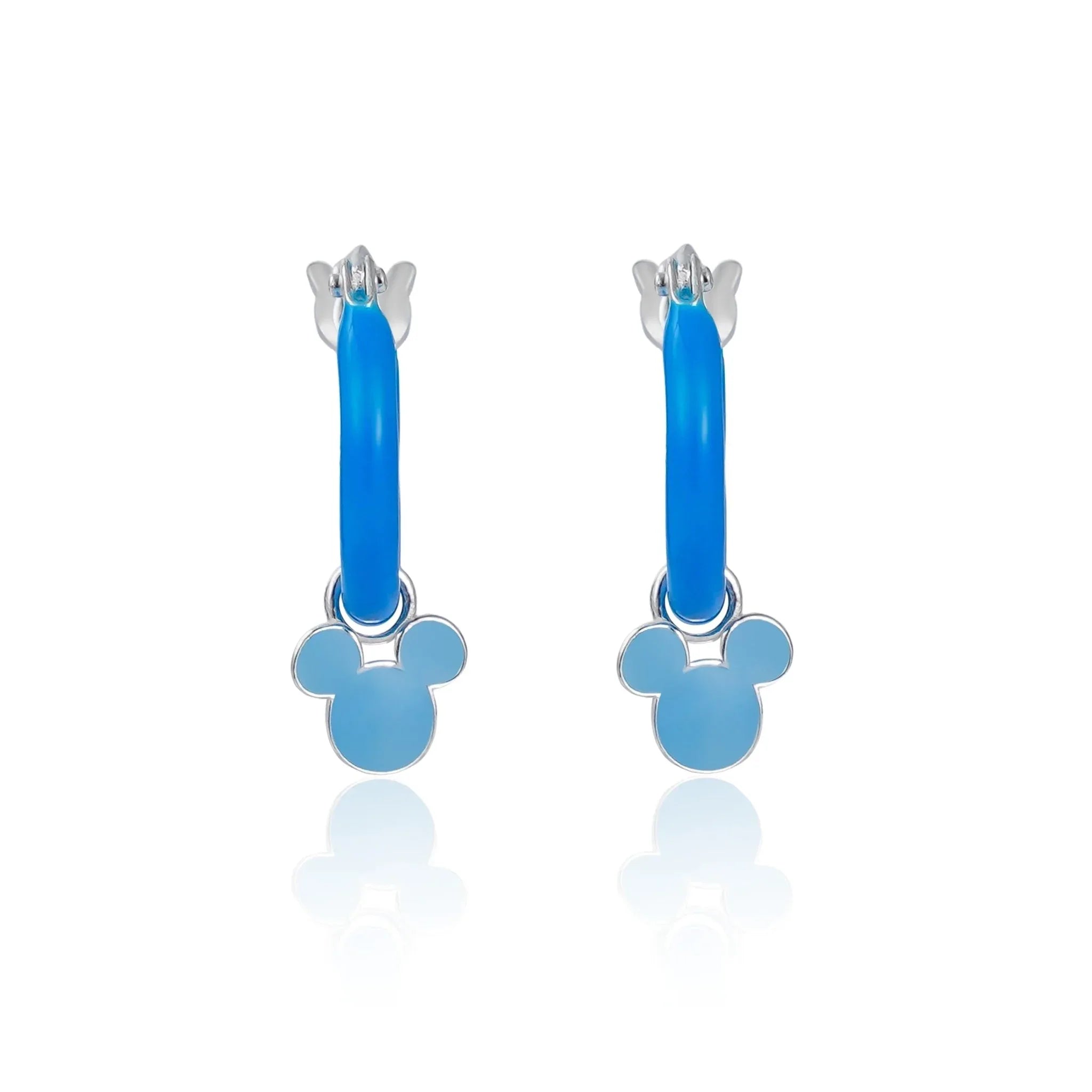 Orecchini Mickey - Baby - Argento e Smalto Celeste - VitaMea