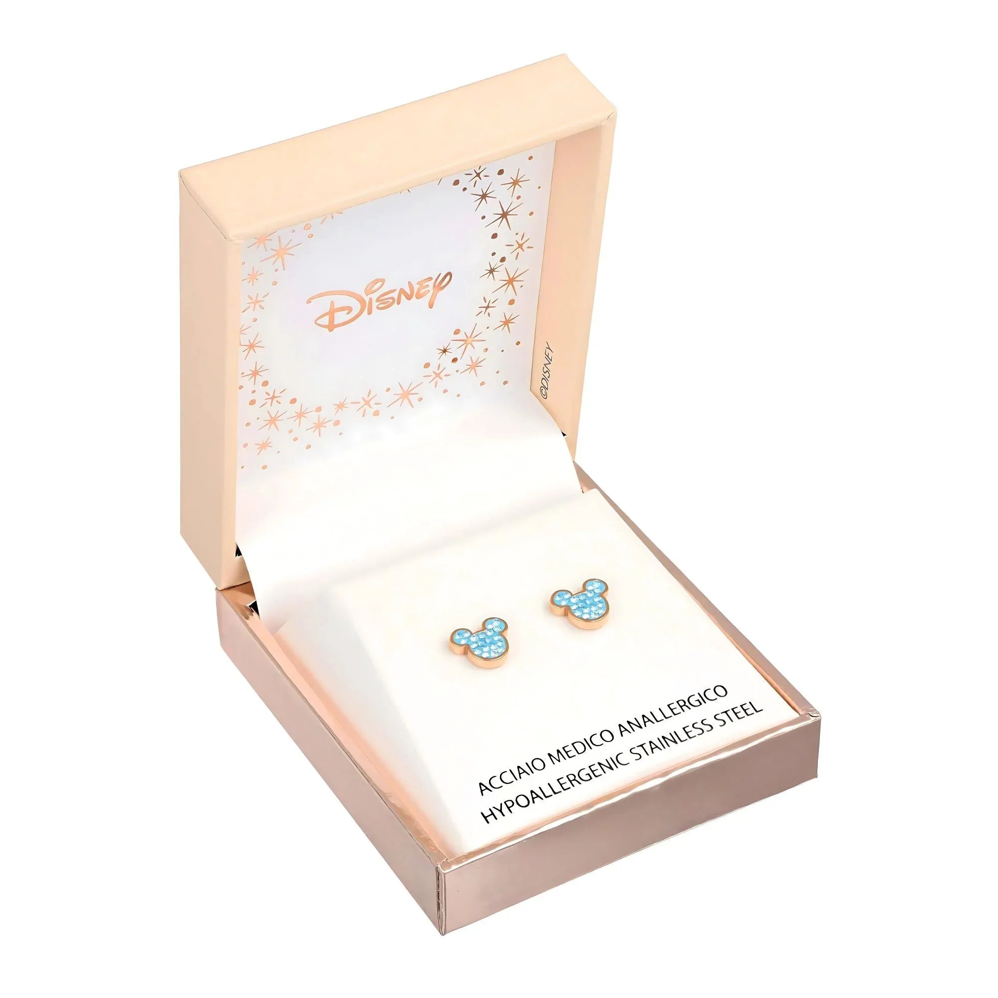Orecchini Mickey Blu - Oro Rosato - VitaMea
