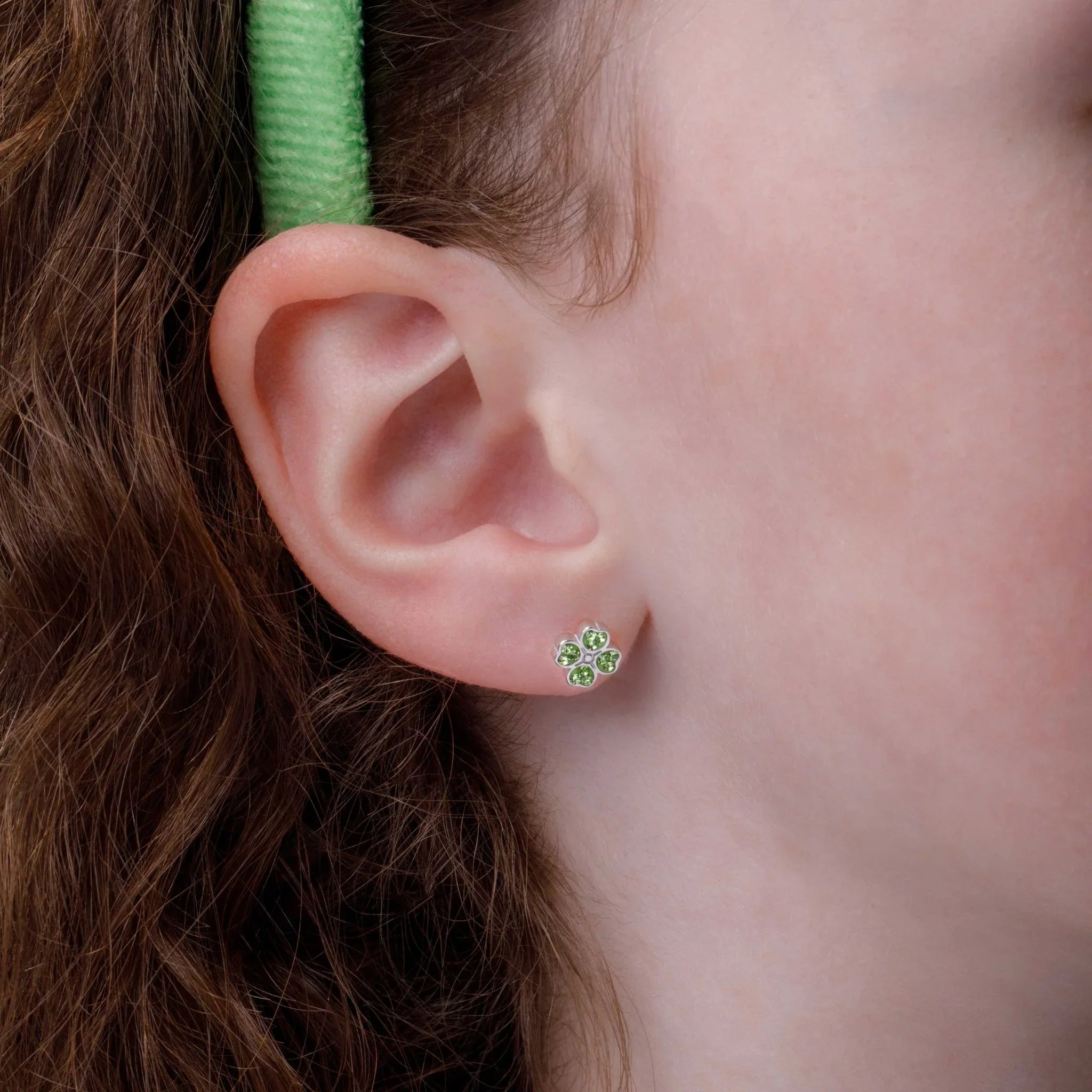 Orecchini Minnie con Quadrifoglio - Verde, Argento - VitaMea
