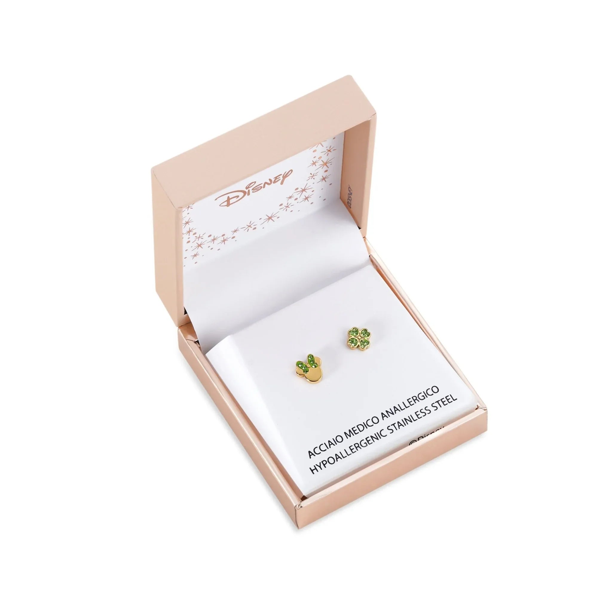 Orecchini Minnie con Quadrifoglio - Verde, Oro - VitaMea