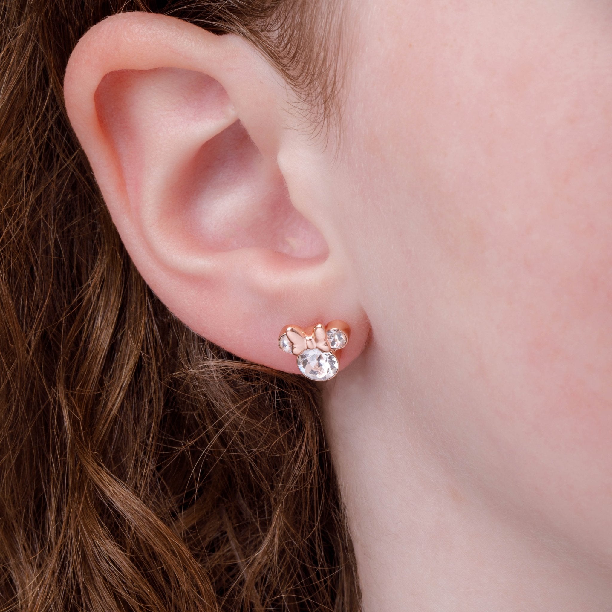 Orecchini Minnie Mouse con Cristalli Rose Gold - Disney - VitaMea - EF00469PAPRL.CS - Orecchini -