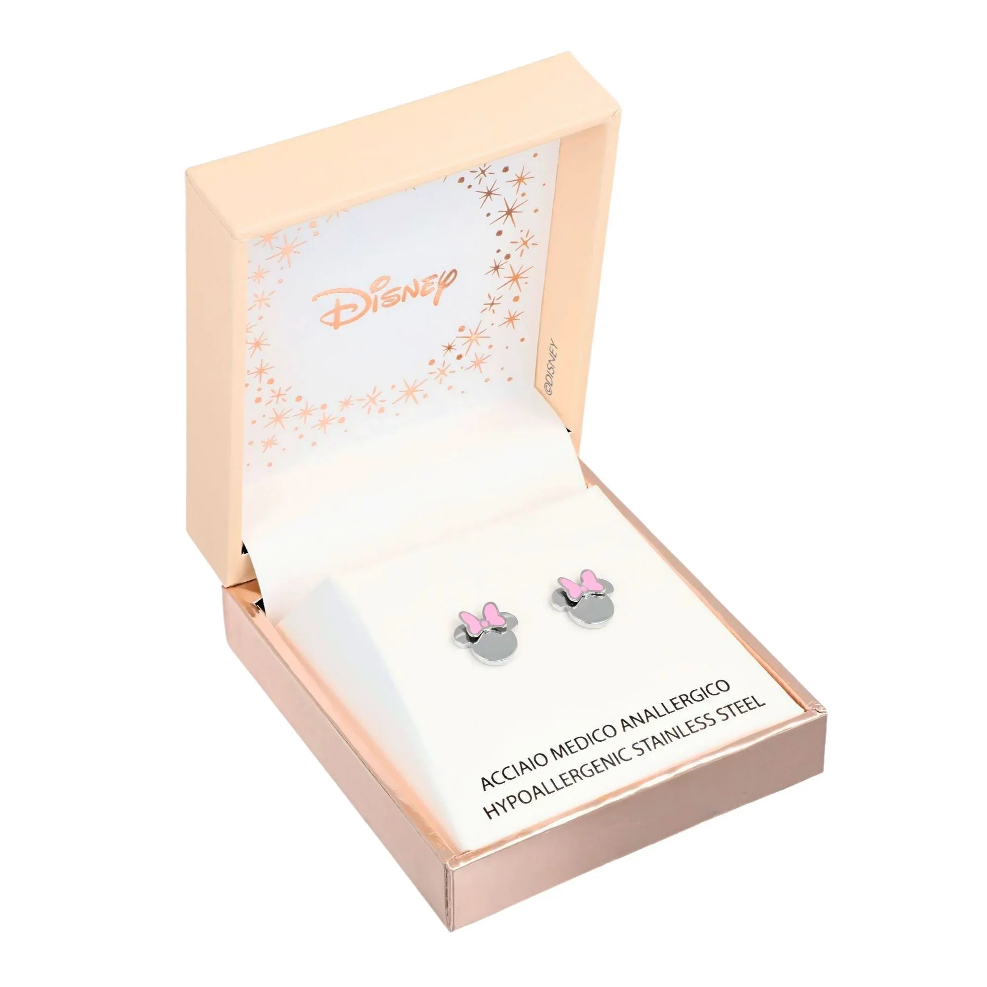 Orecchini Minnie Mouse - Smalto Rosa - VitaMea