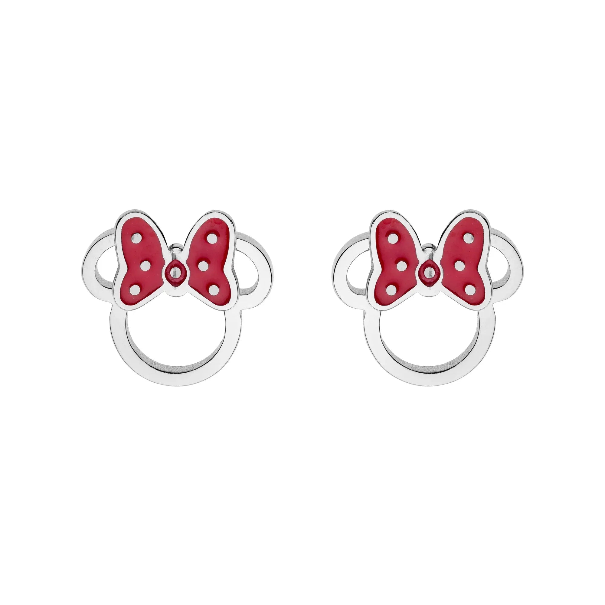 Orecchini Minnie Mouse - Smalto Rosso - VitaMea