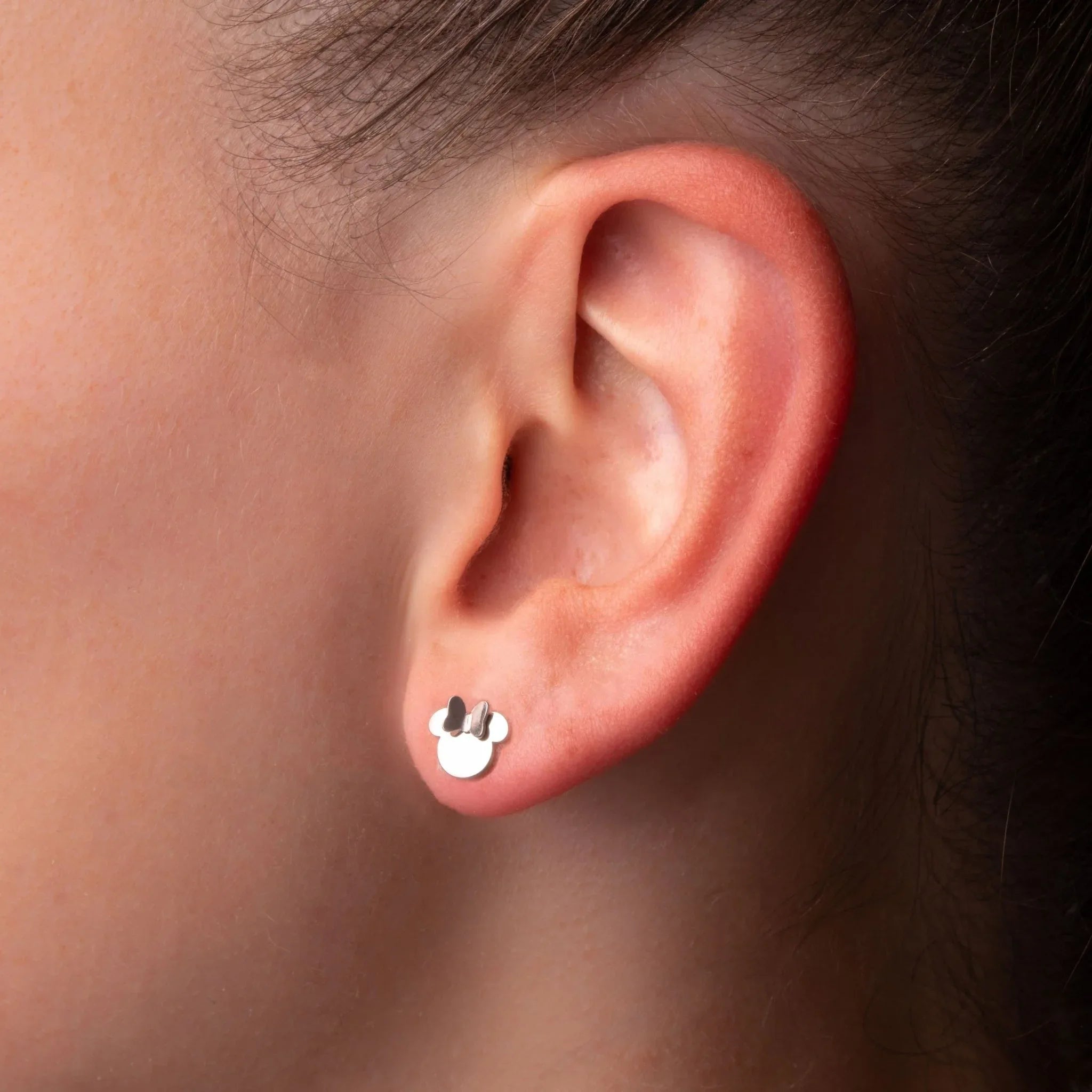 Orecchini Minnie - Argento bow silhouette - VitaMea