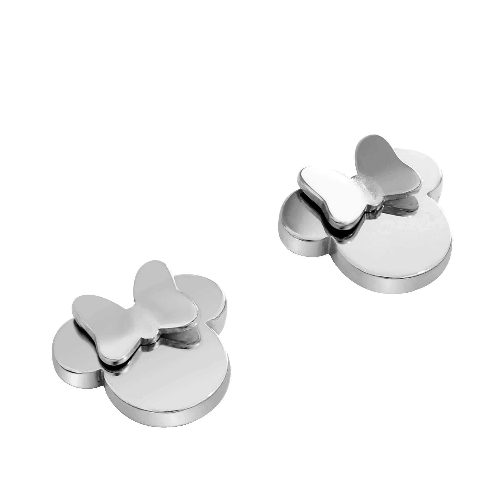Orecchini Minnie - Argento bow silhouette - VitaMea