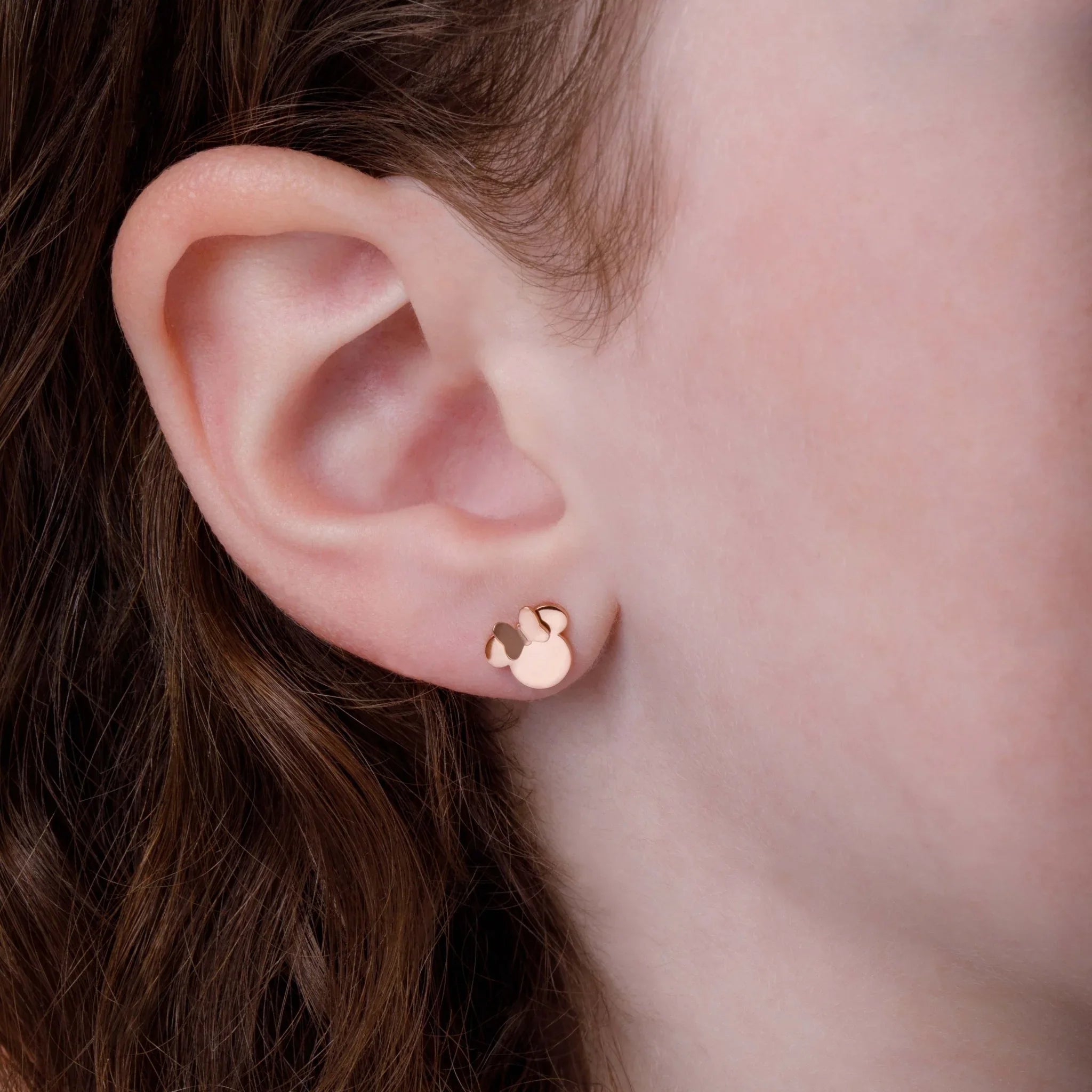 Orecchini Minnie - Oro Rosato bow silhouette - VitaMea