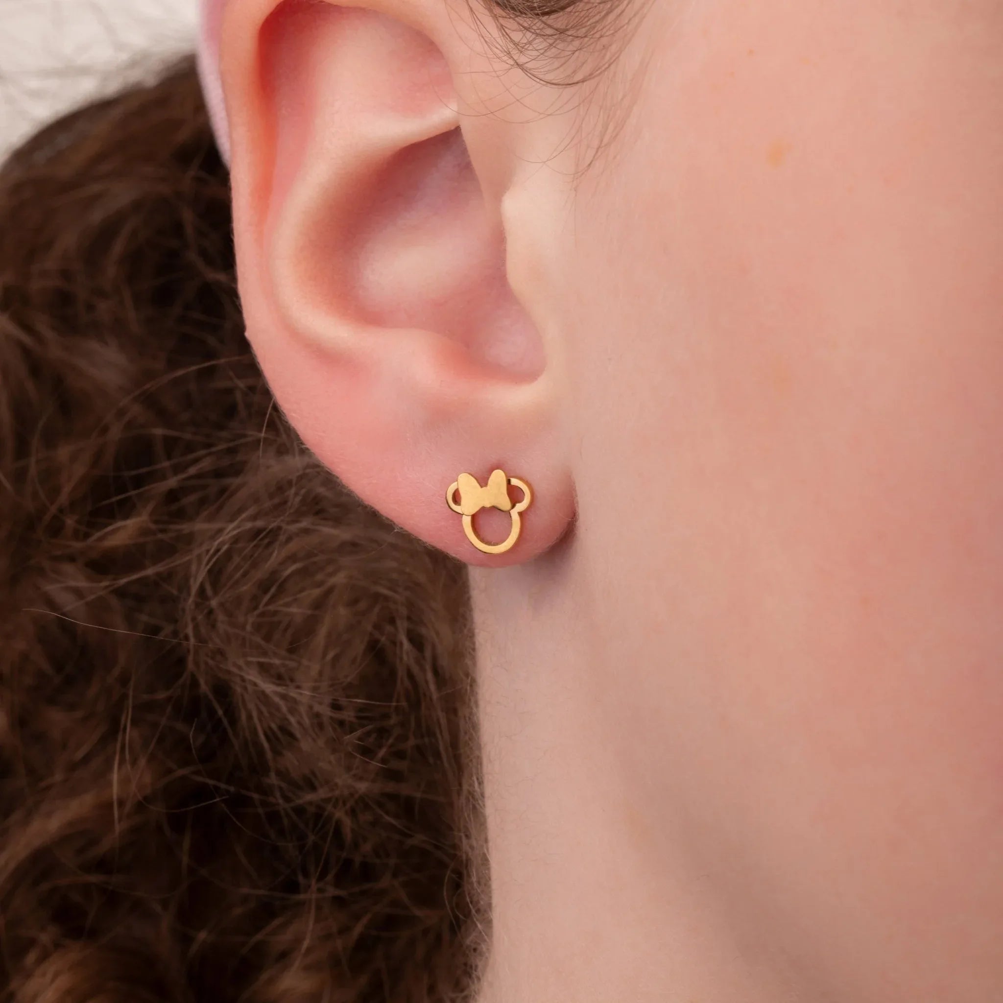 Orecchini Minnie - Oro bow silhouette - design cavo - VitaMea