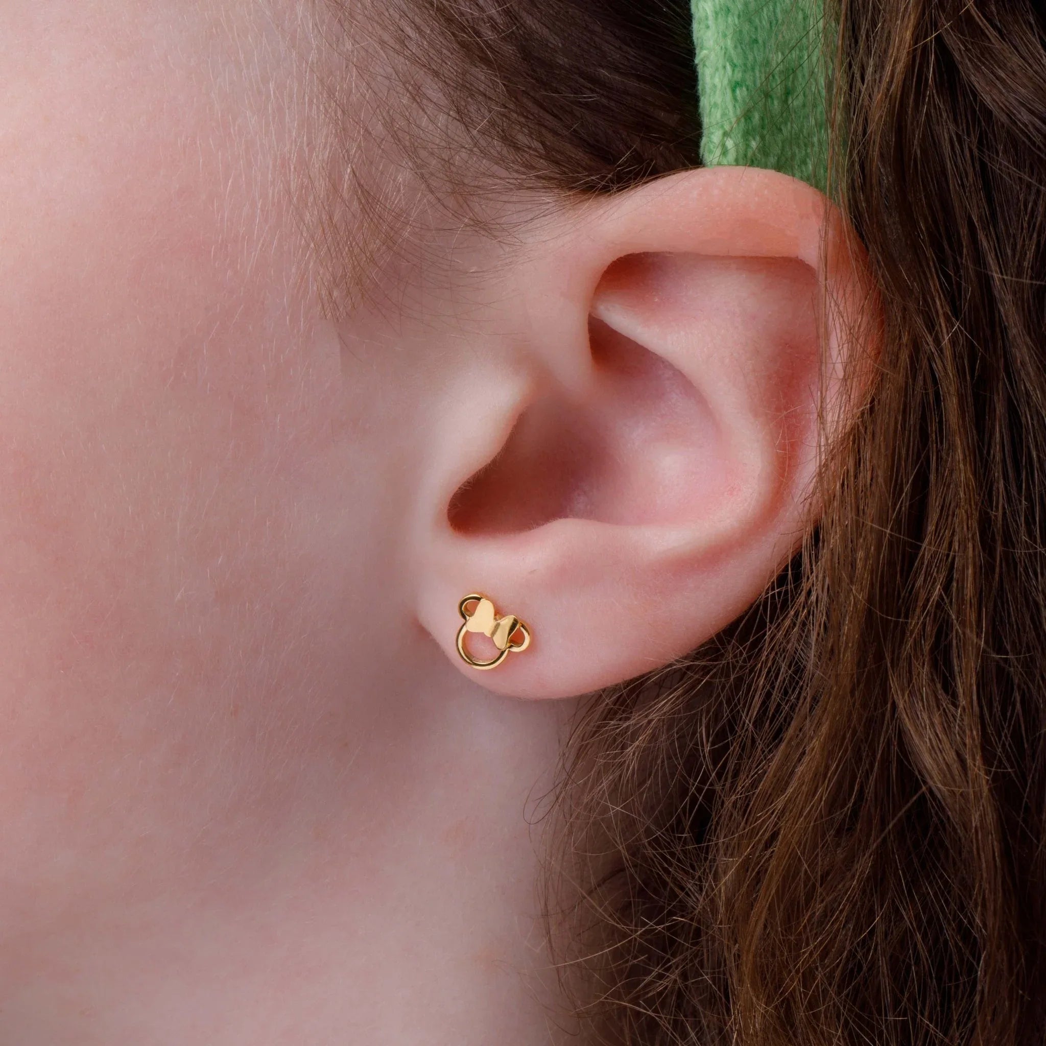 Orecchini Minnie - Oro bow silhouette - design cavo - VitaMea