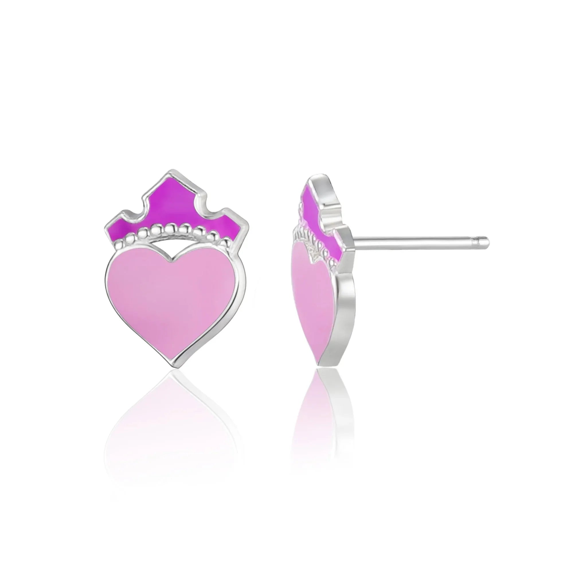 Orecchini Principesse - Baby - Cuore Fucsia - VitaMea