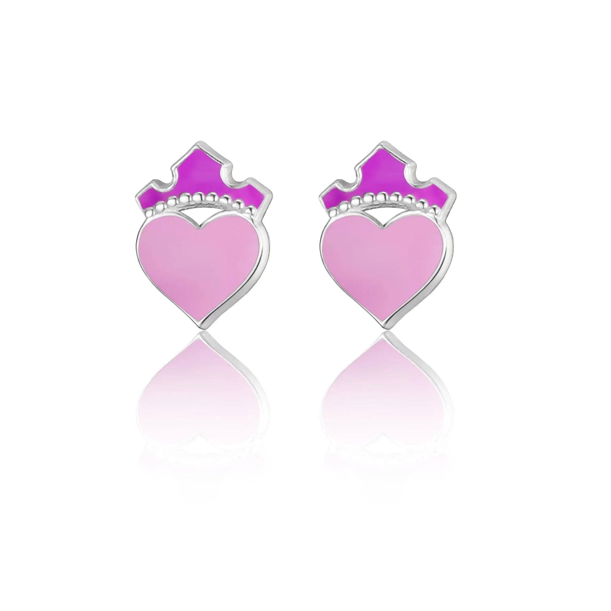 Orecchini Principesse - Baby - Cuore Fucsia - VitaMea