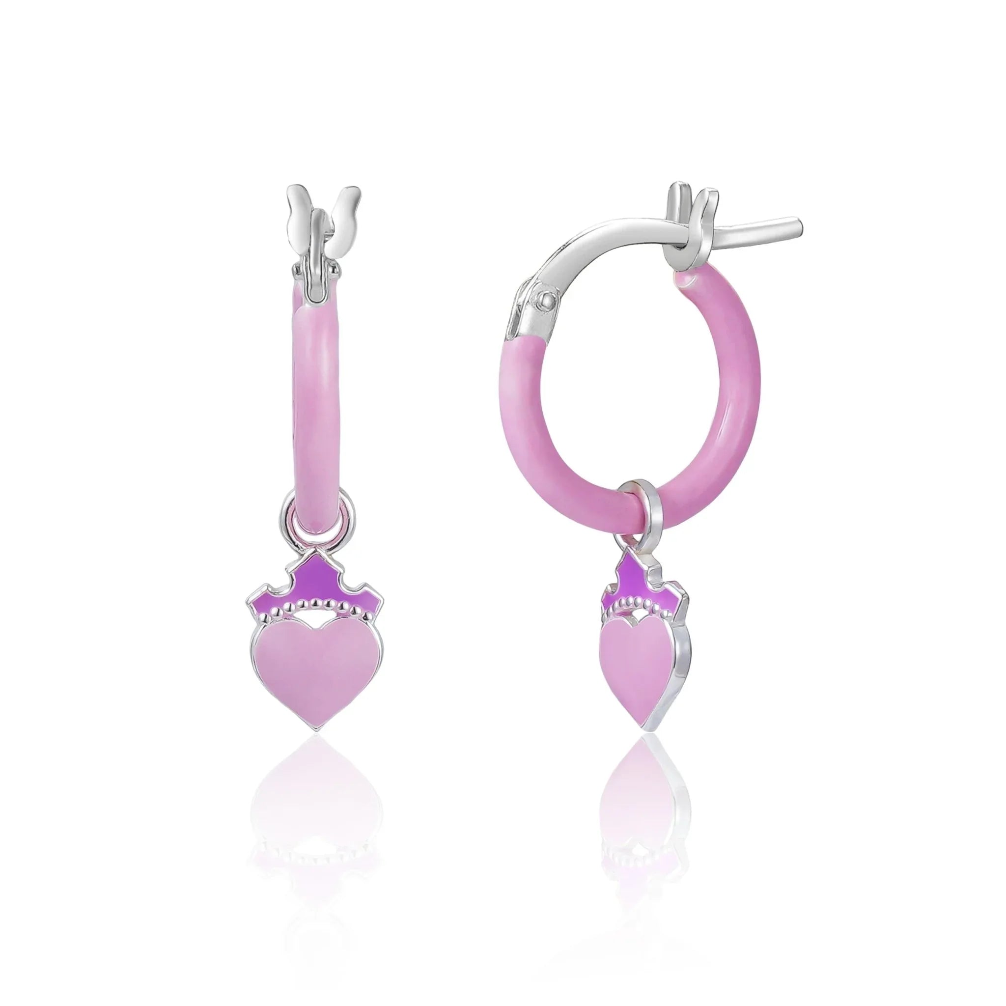 Orecchini Principesse - Baby - Smalto Rosa - VitaMea