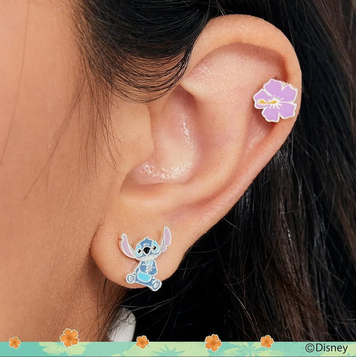 Orecchini Stitch & Fiore Aloha - VitaMea