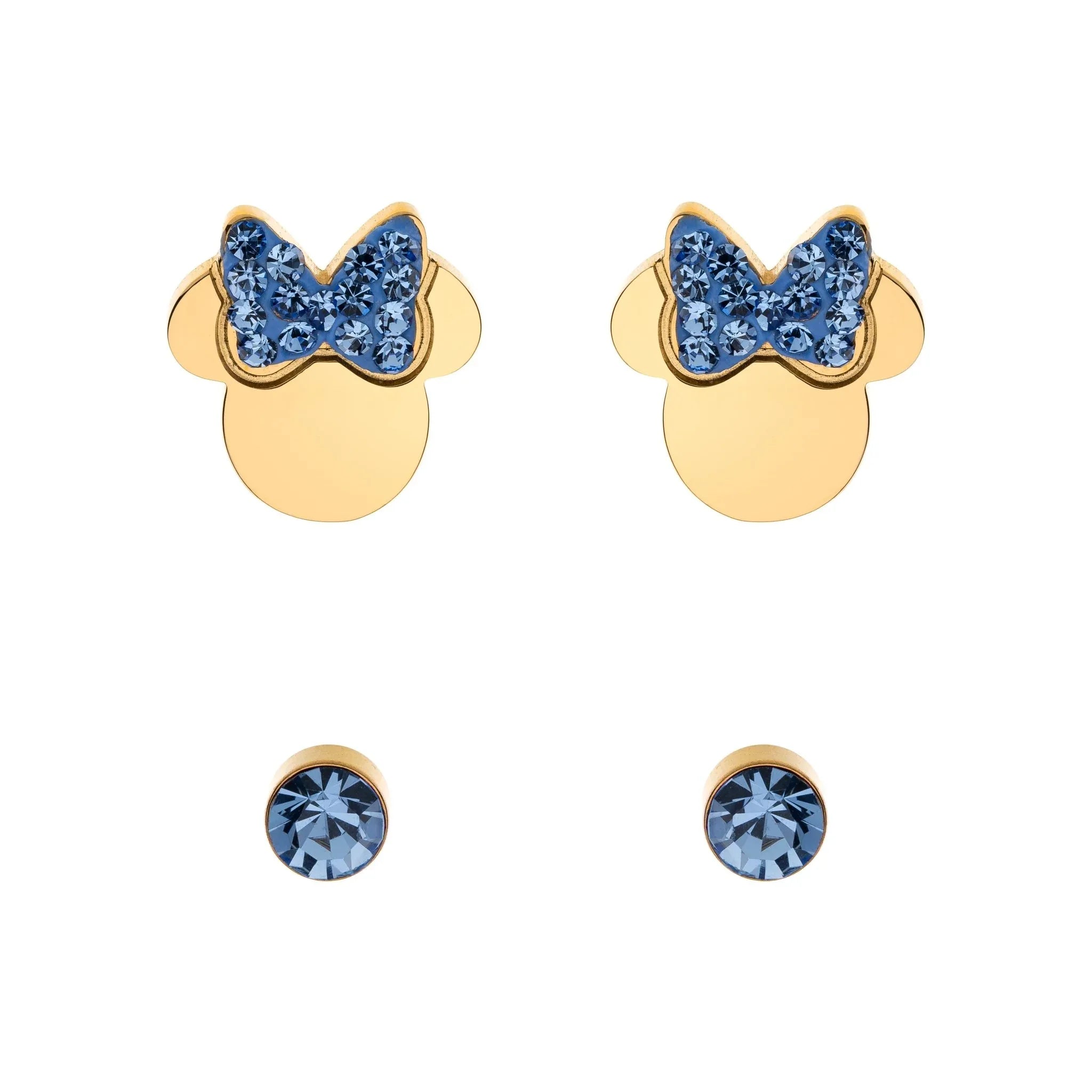 Set Orecchini Minnie Blue Gold - VitaMea