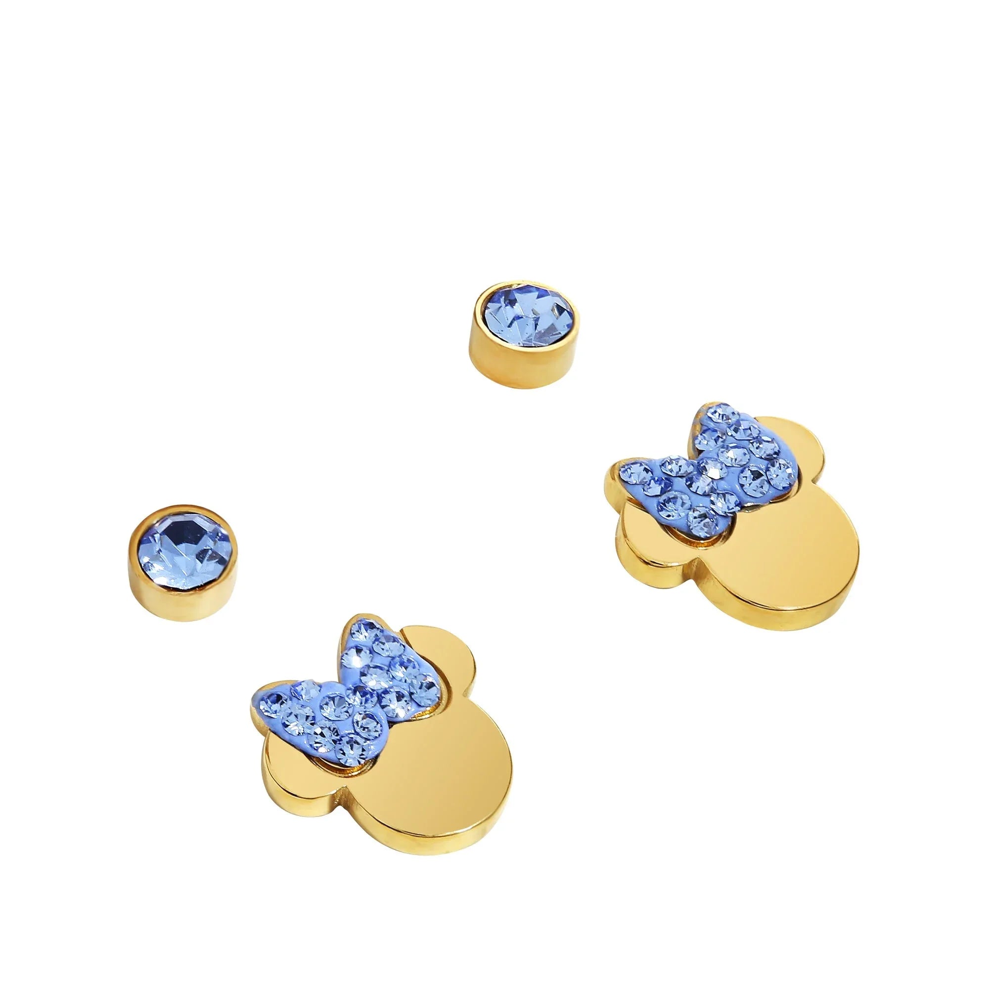 Set Orecchini Minnie Blue Gold - VitaMea