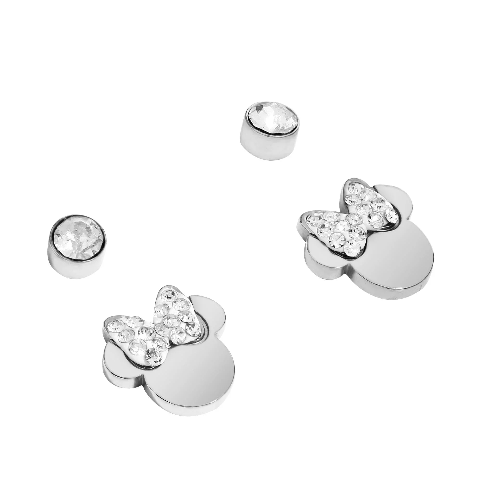 Set Orecchini Minnie White Silver - VitaMea