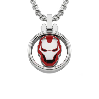 Collana Iron Man Maschera con Smalto - Marvel