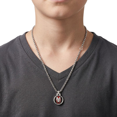 Collana Iron Man Maschera con Smalto - Marvel