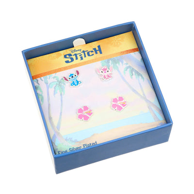Orecchini Stitch & Angel Hibiscus - Disney