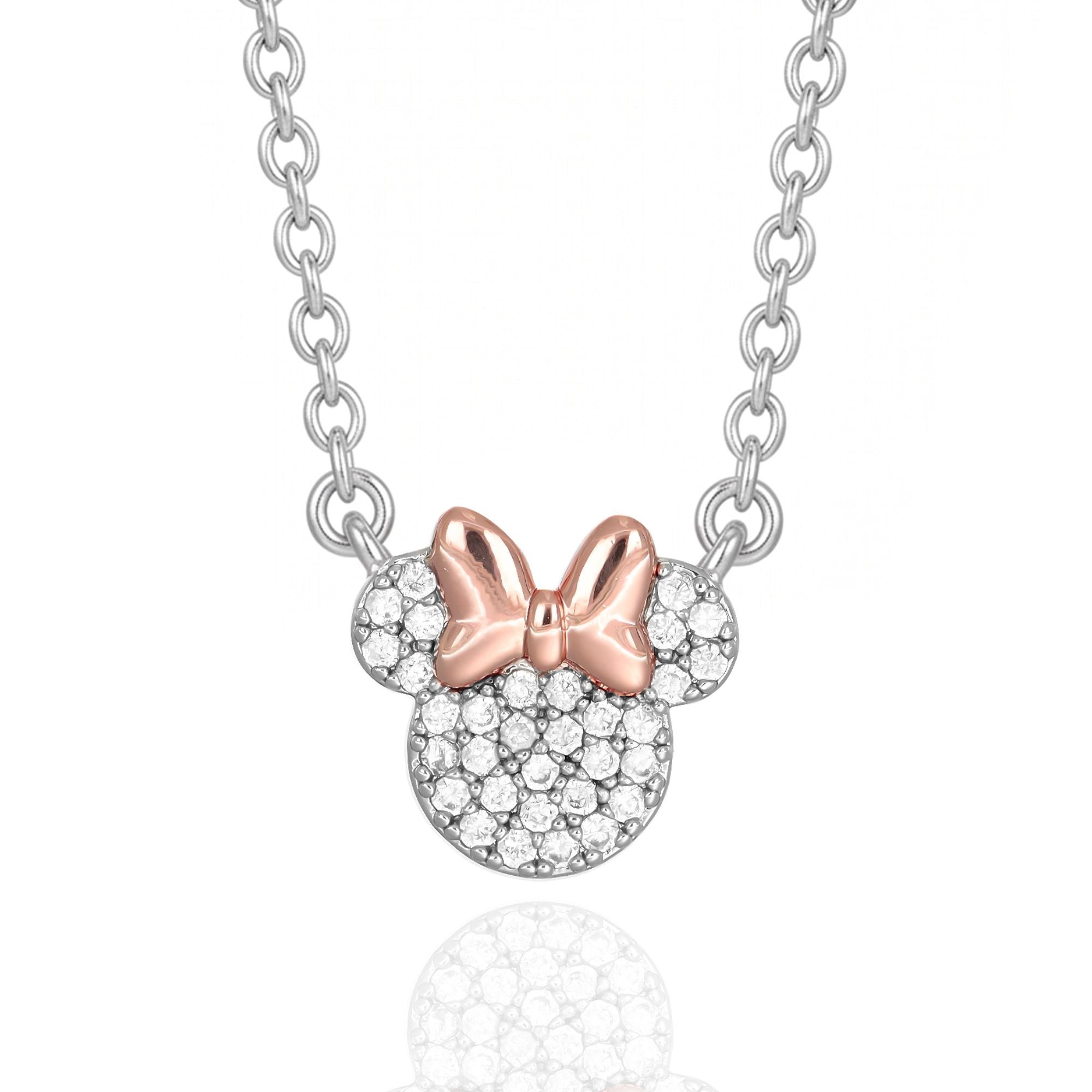 Set Collana e Orecchini Minnie Mouse Pavé Rose Gold - Disney