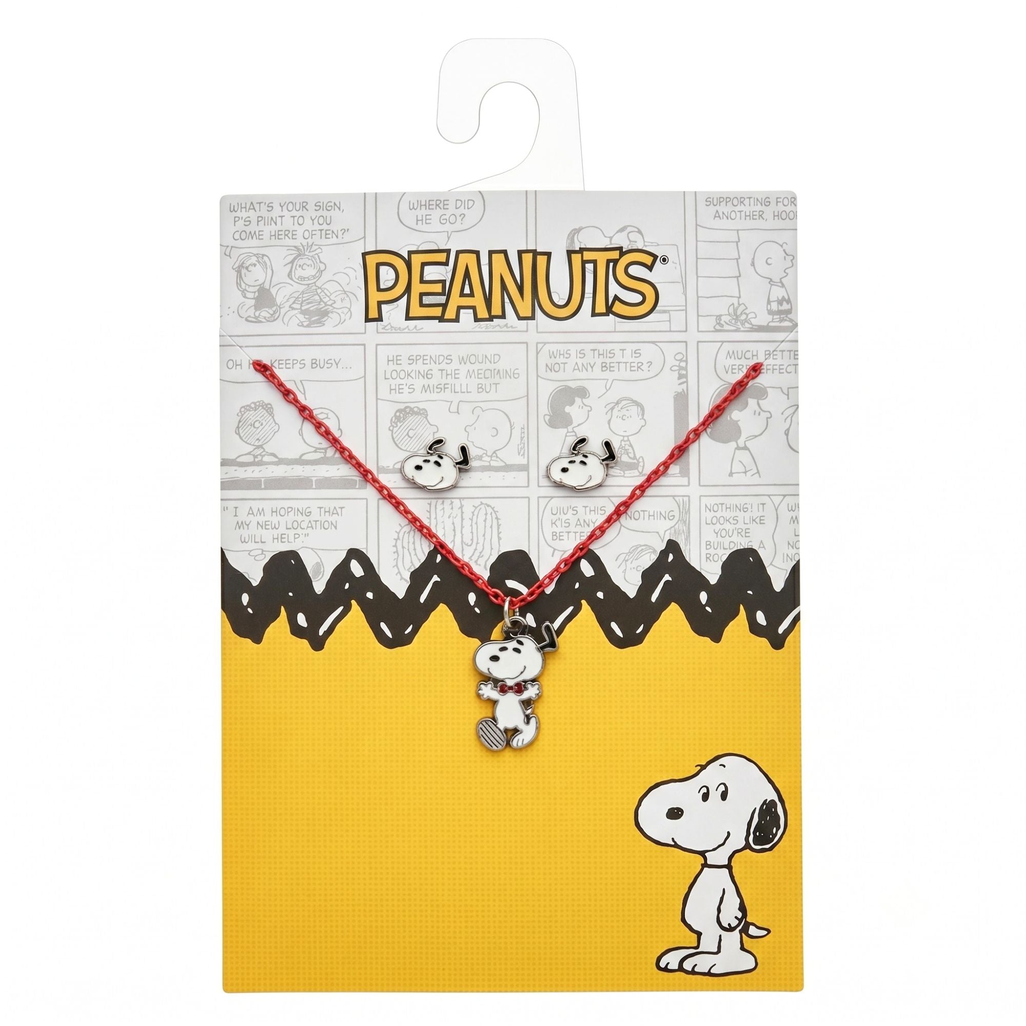 Set Collana e Orecchini Snoopy in Brass - Peanuts