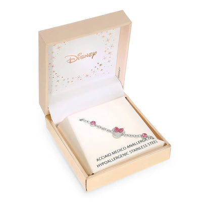 Bracciale Minnie con Fiocco - Argento, Nero, Rosa - VitaMea