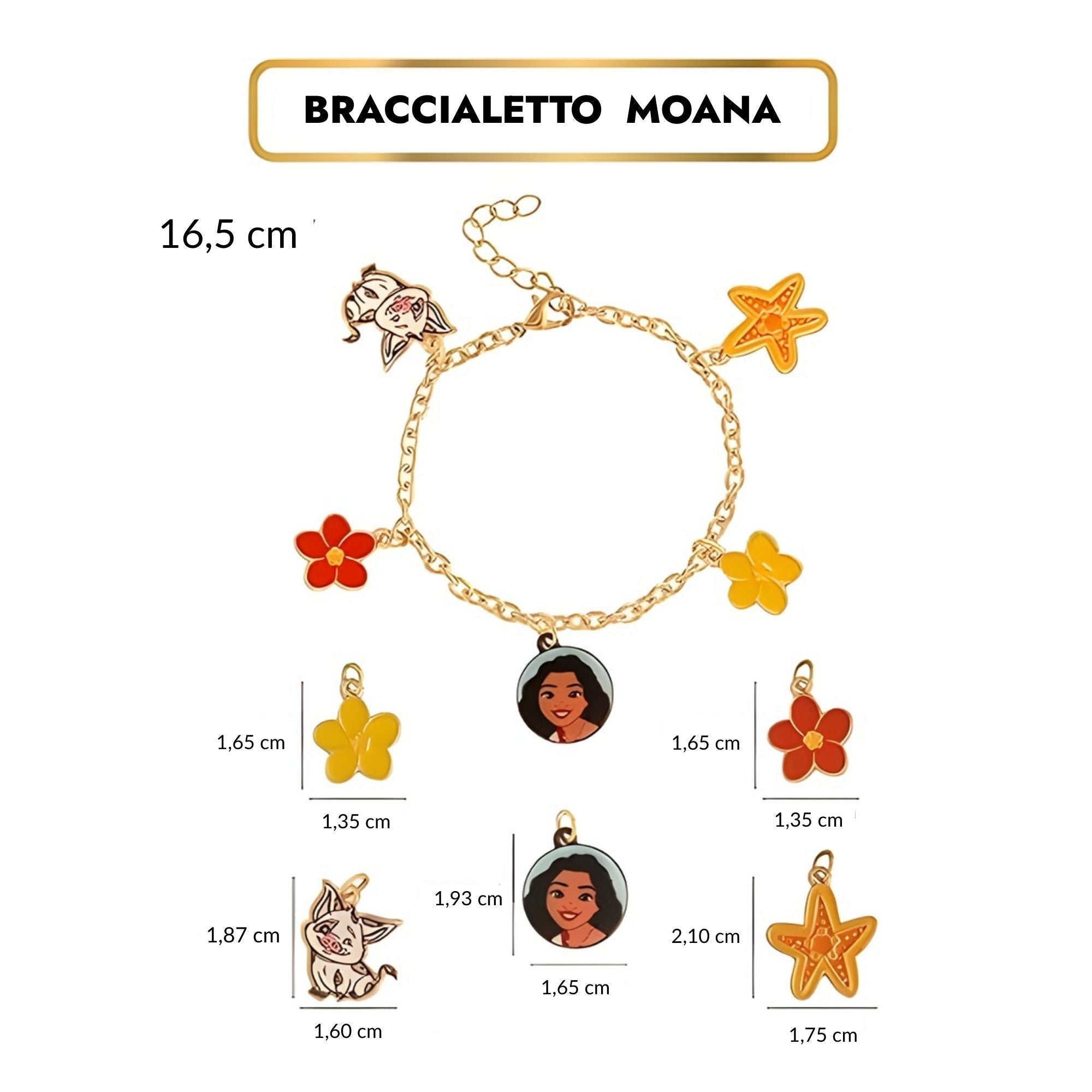 Bracciale Moana 2 Vaiana Charm - Disney - VitaMea - BH00428YL-65.CS - Bracciale - 