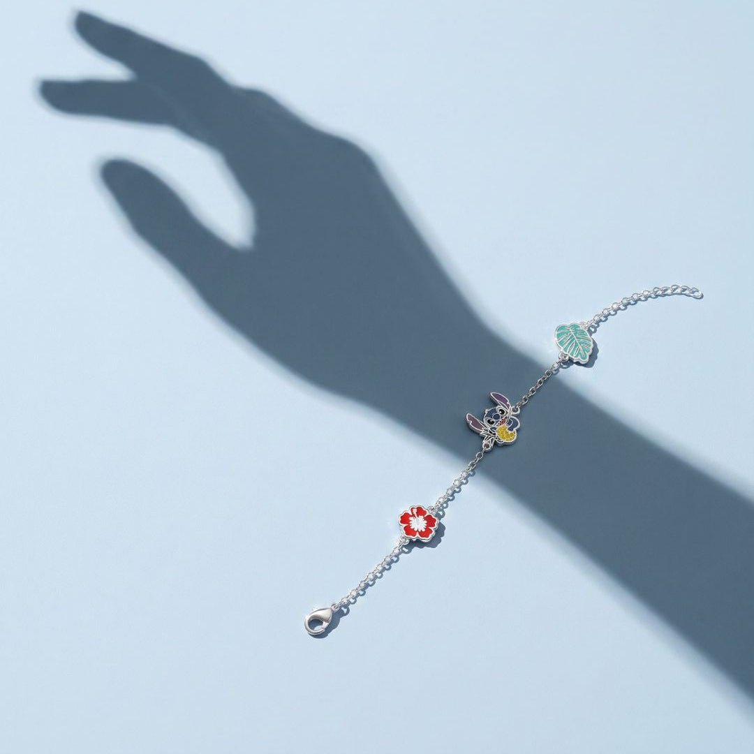 Bracciale Stitch & Fiore - Disney - VitaMea - BF00756SRTL-7.CS - Bracciale -
