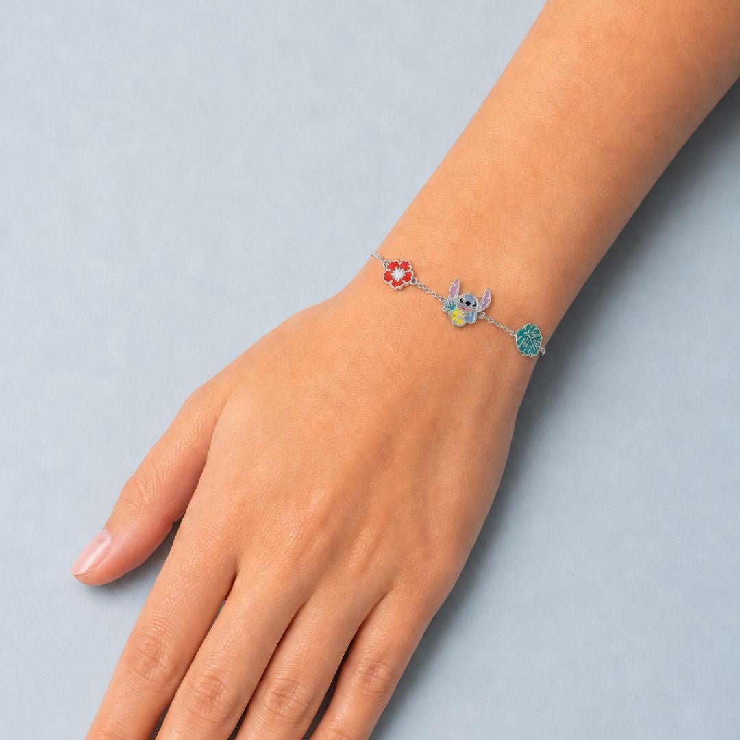 Bracciale Stitch & Fiore - Disney - VitaMea - BF00756SRTL-7.CS - Bracciale -