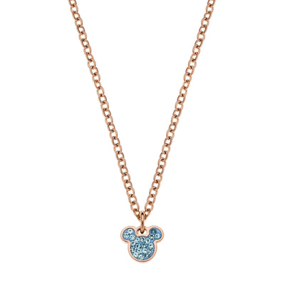 Collana Mickey Blu - Oro Rosato - VitaMea