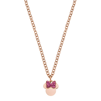 Collana Minnie con Fiocco Rosa - Oro Rosato - VitaMea