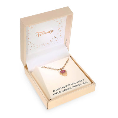Collana Minnie con Fiocco Rosa - Oro Rosato - VitaMea
