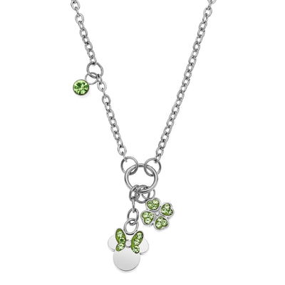 Collana Minnie con Quadrifoglio - Argento, Verde - VitaMea