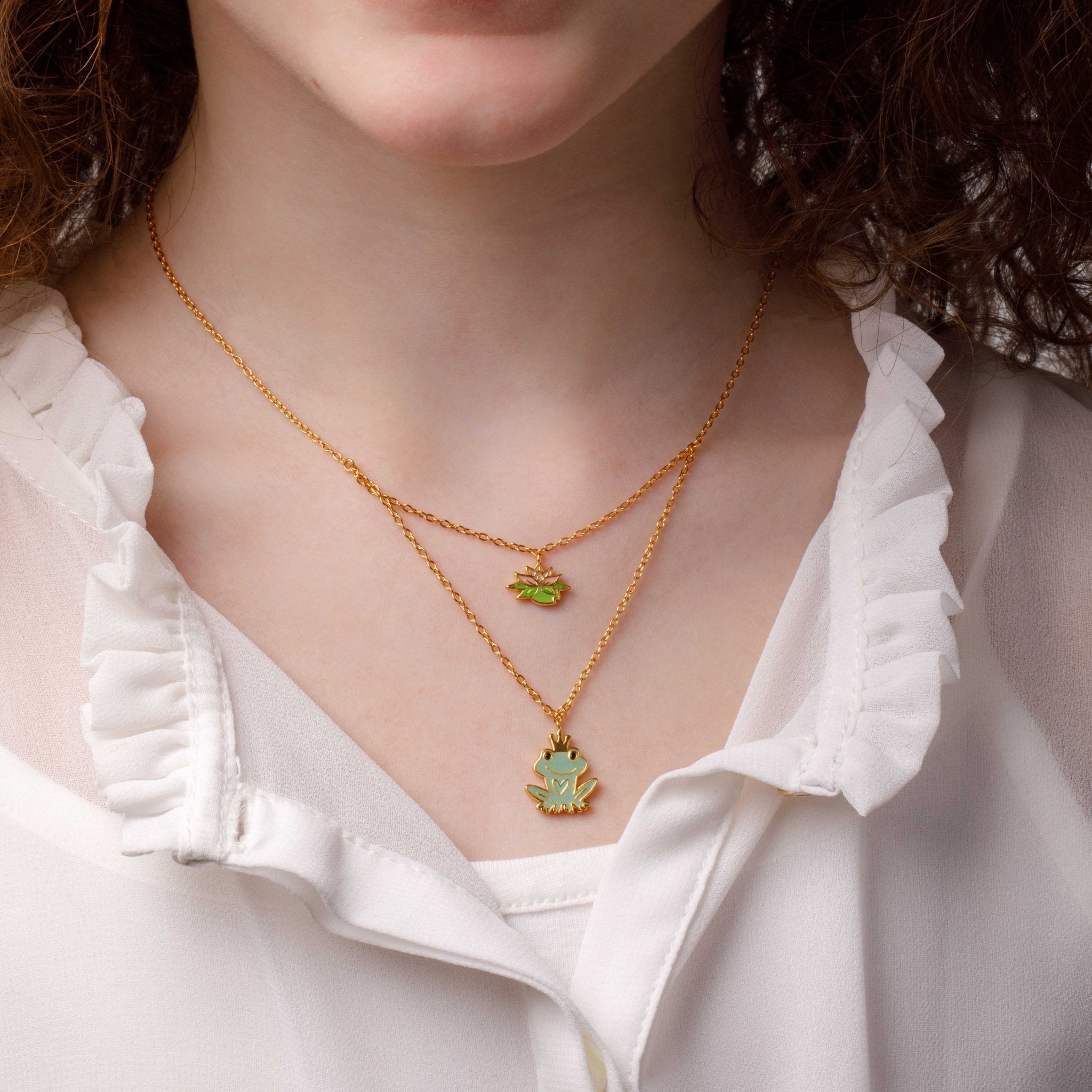 Collana Ranocchio & Fiore di Loto - VitaMea - NS00047YZCL - 157 - Collana - 