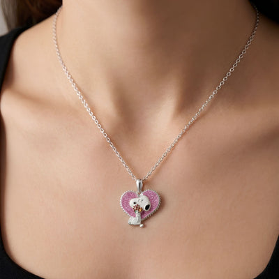 Collana Snoopy Cuore Glitter - Peanuts - VitaMea - CF01662SRWL-Q.CS - Collana -