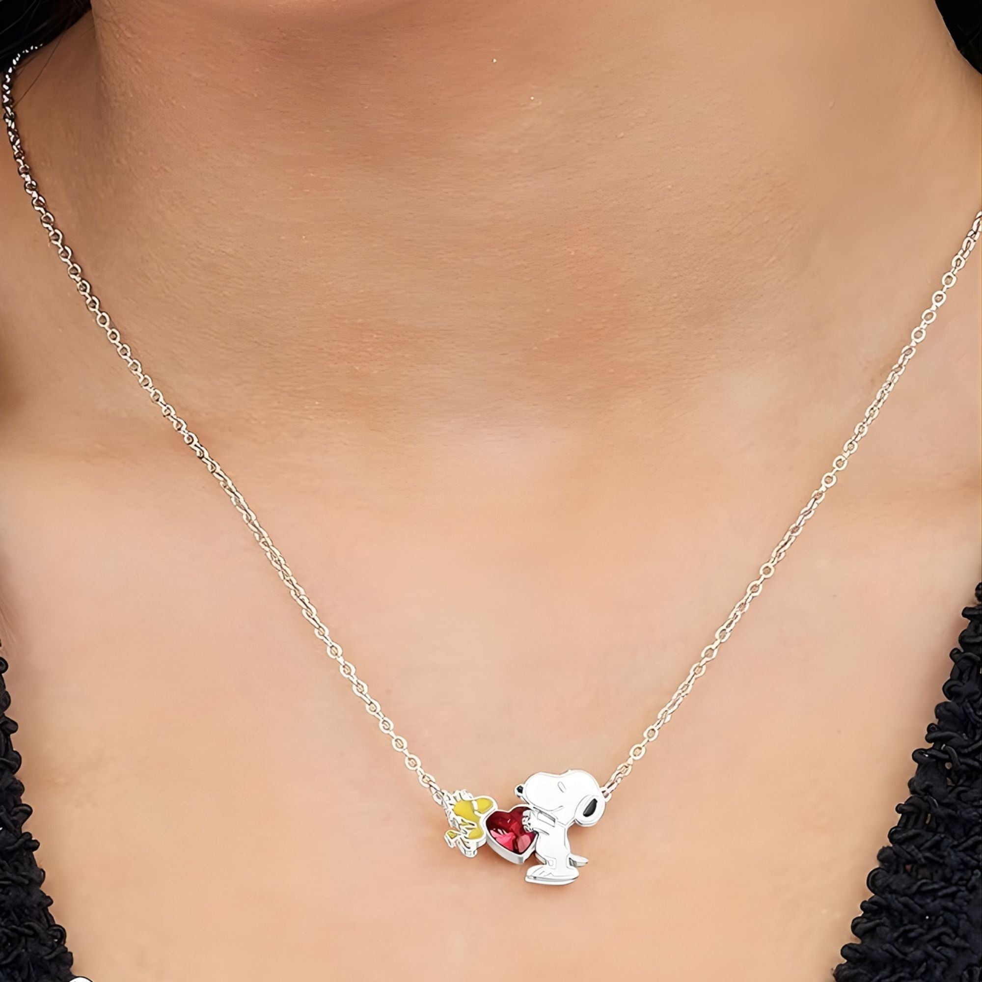Collana Snoopy & Woodstock - Peanuts - VitaMea - NF00747SRPL-18.CS - Collana - 