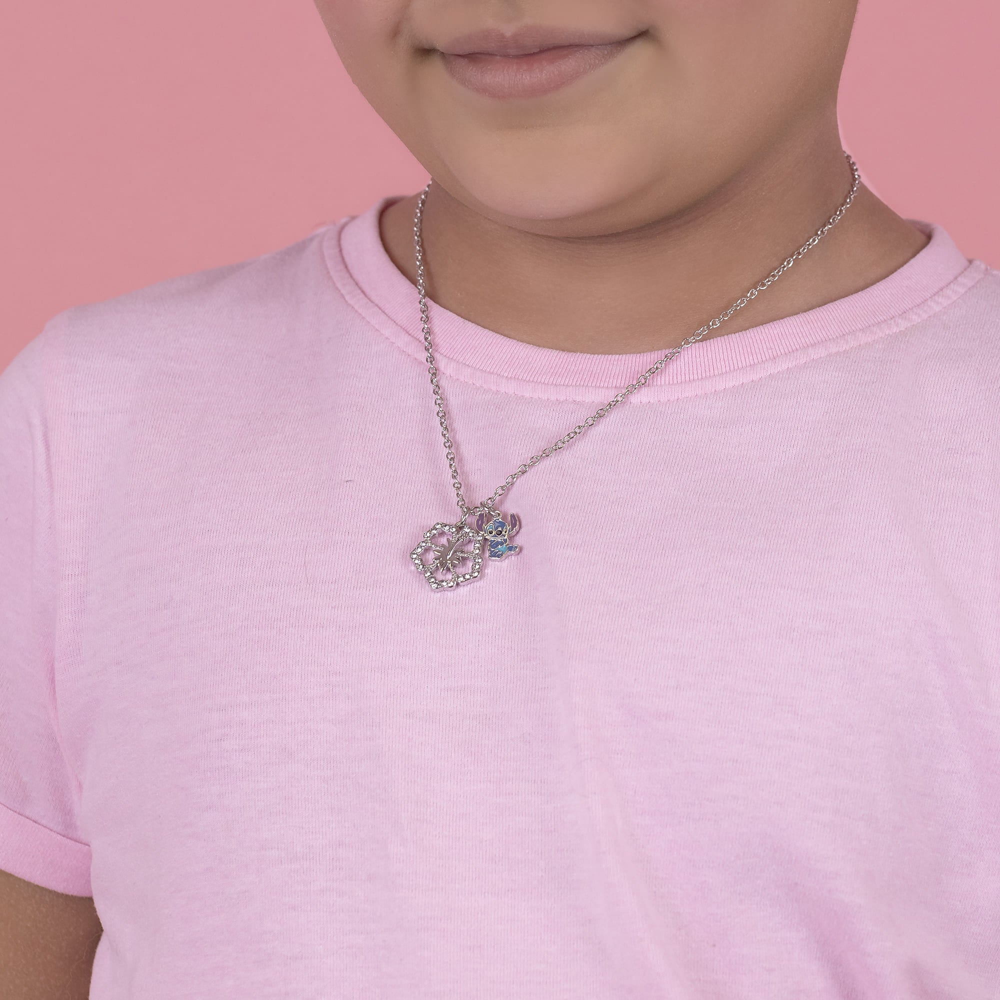 Collana Stitch e Fiore Hibiscus - VitaMea - NF00712RL - 16.CS - Collana - 