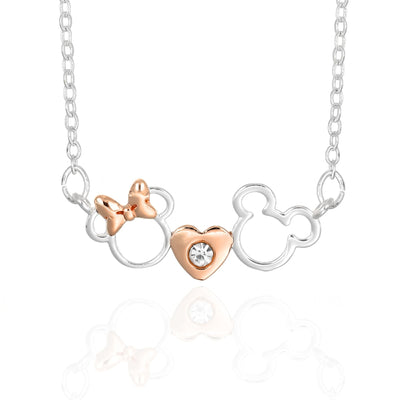 Collana Topolino e Minnie con Cuore - Disney - VitaMea - NF00937TRWL-18.CS - Collana -