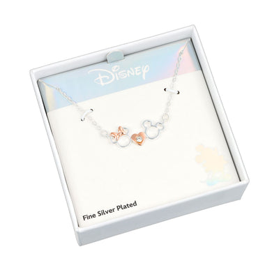Collana Topolino e Minnie con Cuore - Disney - VitaMea - NF00937TRWL-18.CS - Collana -
