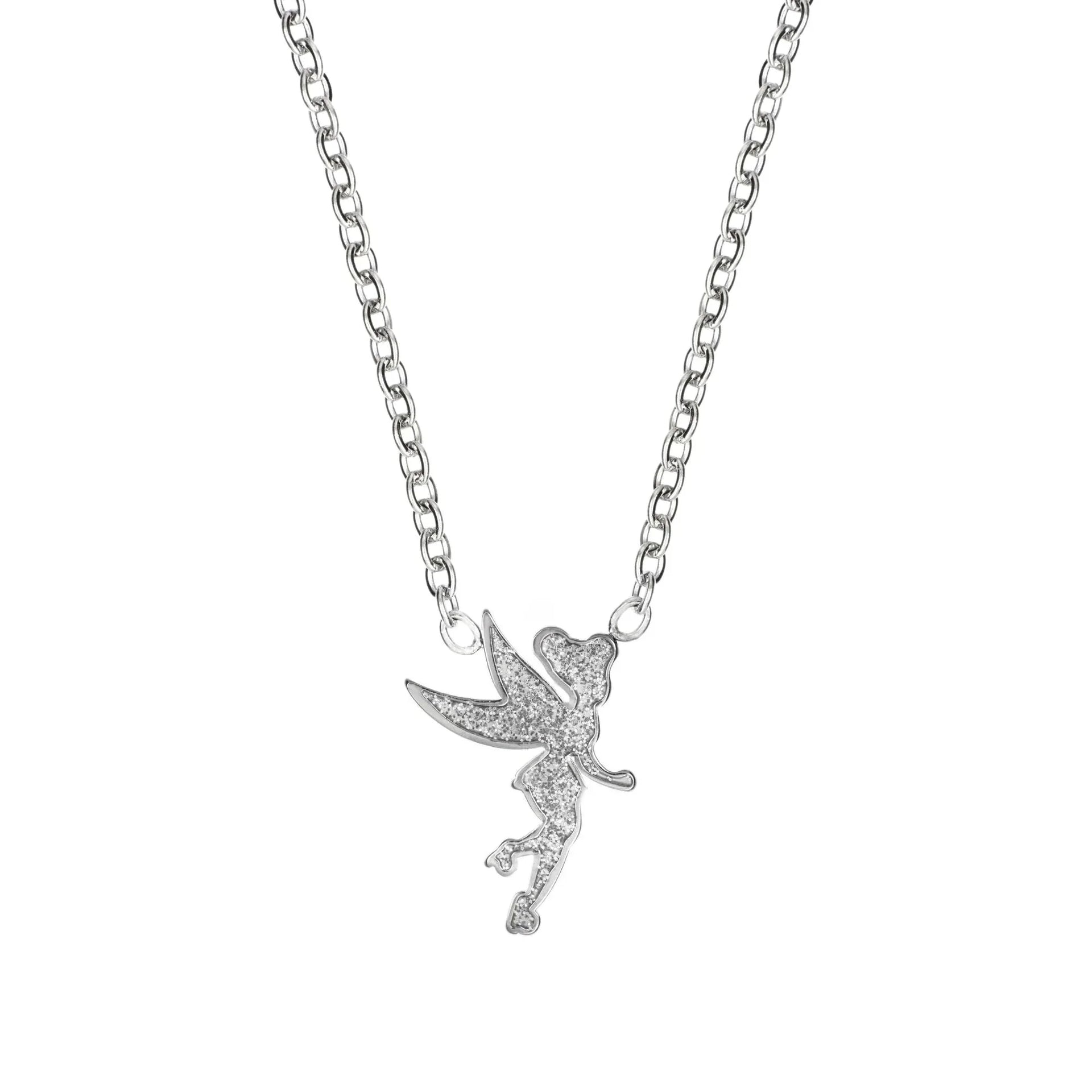 Crystalline Azuria Fata Tinkerbell Collana con Ciondolo Con Cristalli di Zirconi 18ct Placcato Oro Bianco Gioielleria per Donne e Bambina