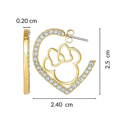 Orecchini a Cerchio Cuore Minnie Mouse - Disney - VitaMea - EF01521YRWL.CS - Orecchini - 